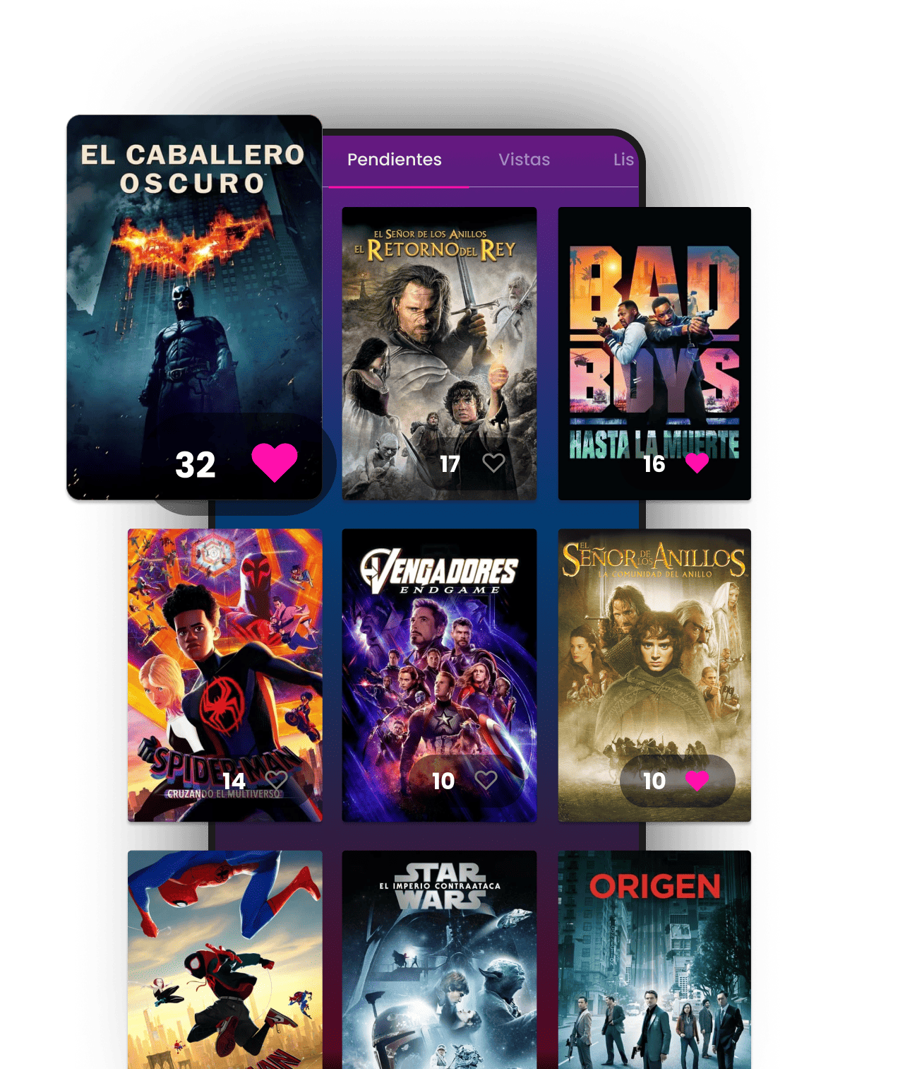 Lista de películas pendientes
